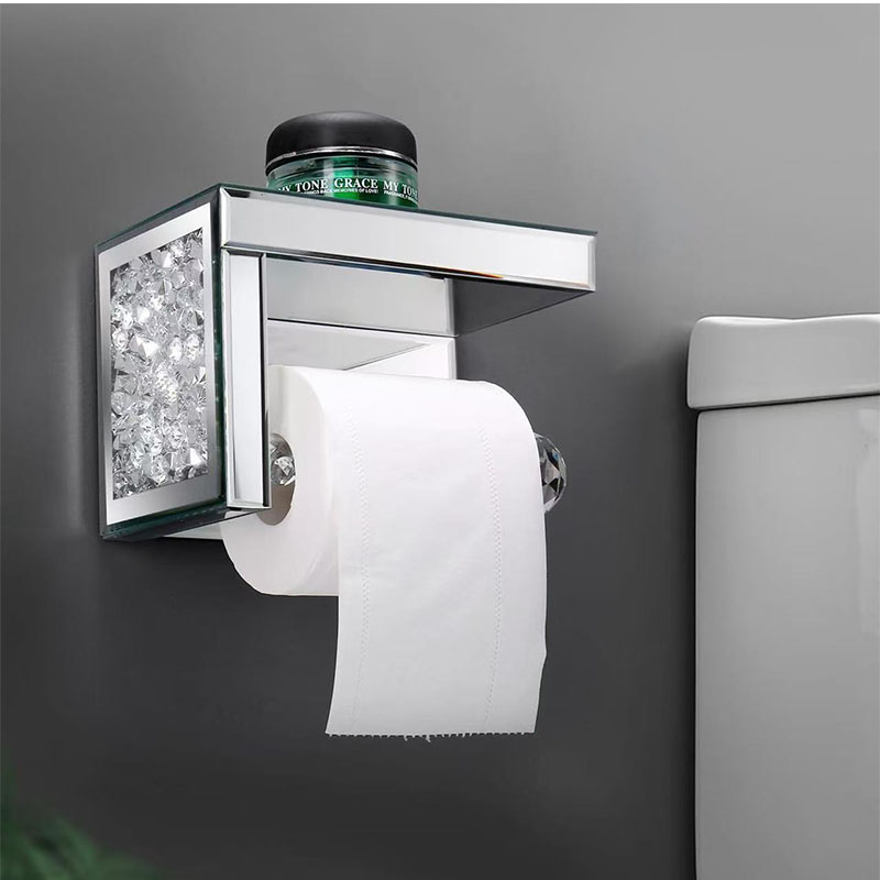 Luxury Lifestyle Wallpaper - Luxury Rhinestone Crystal Toilet Paper Holder