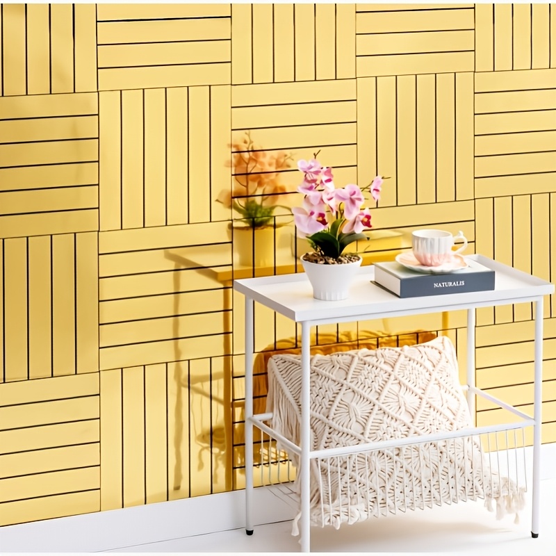10pcs Striped Grid Self-Adhesi - Luxury Lifestyle Wallpaper ulasan dan harga