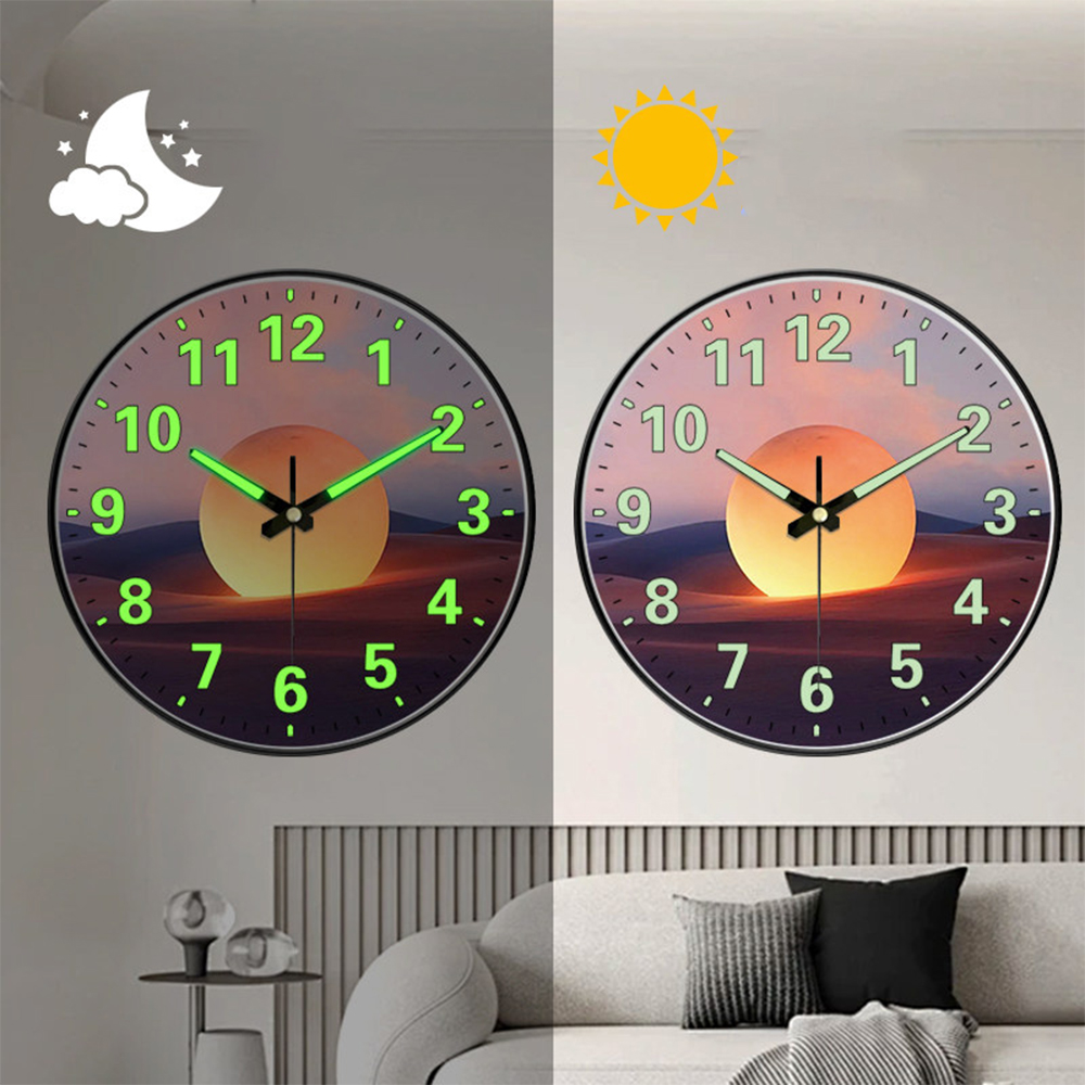 1pc Fashion Luminous Wall Cloc - Luxury Lifestyle Dark ulasan dan harga