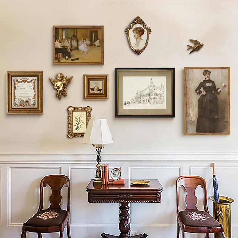 Retro Painting Frame Living Ro - Luxury Lifestyle Wallpaper ulasan dan harga
