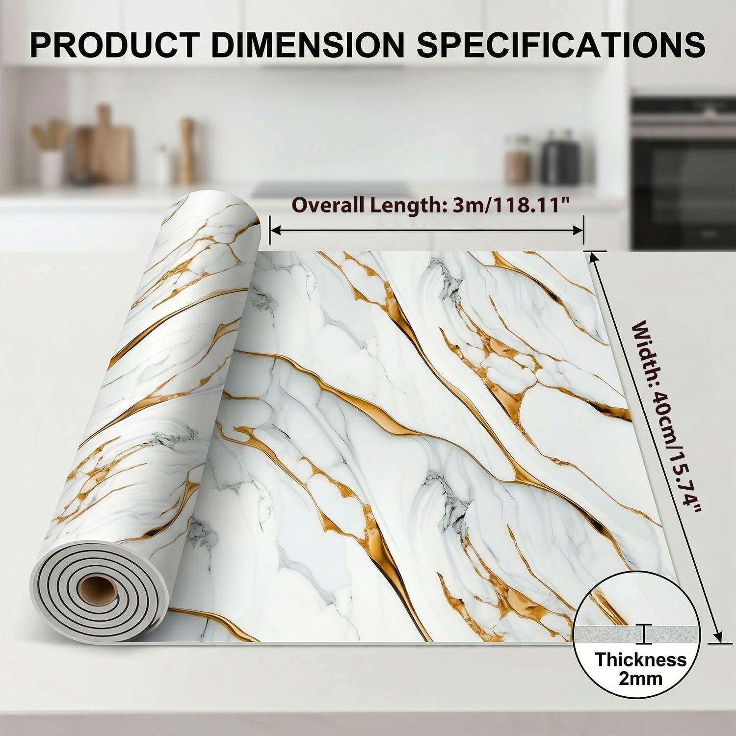 1 Roll Waterproof Self-Adhesiv - Luxury Lifestyle Wallpaper ulasan dan harga
