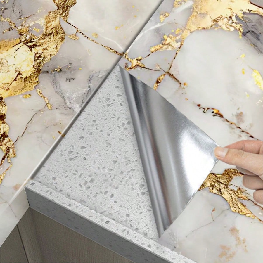 1roll Waterproof Marble Peel a - Luxury Lifestyle Wallpaper ulasan dan harga